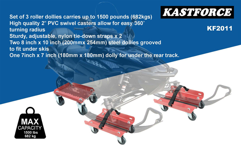 KASTFORCE KF2011 Snowmobile Dolly Set Max Supporting 1500Lbs