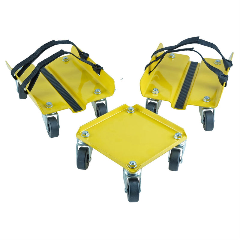 KASTFORCE KF2019 Snowmobile Dolly Set Max Supporting up to 1500Lbs with Heavy Duty Straps 2 Inch Swivel Casters