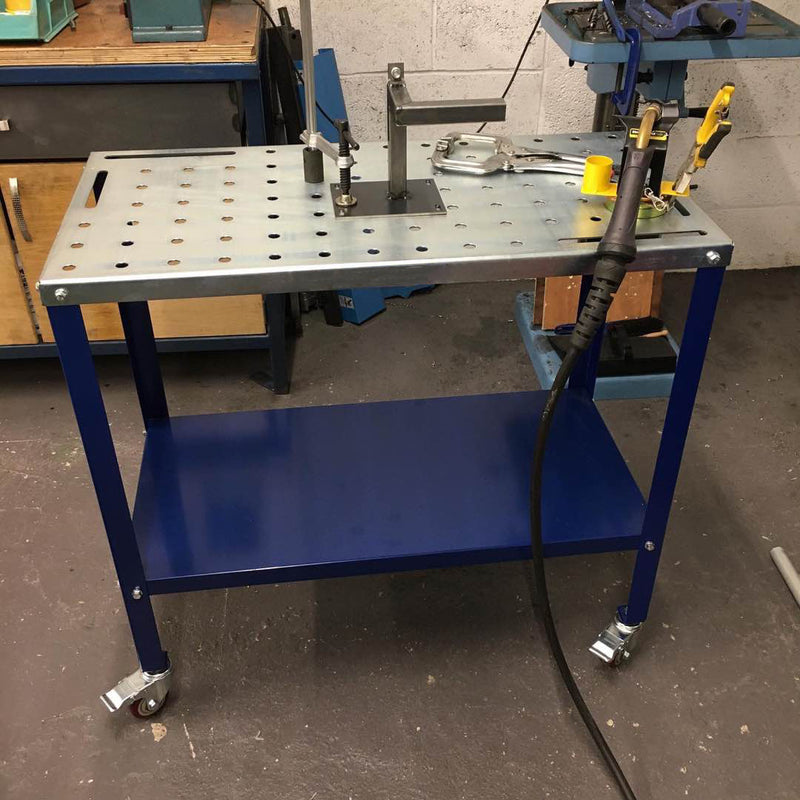 KASTFORCE KF3017 Portable Welding Table Welding Cart Universal Work Table with 5/8" /16mm Holes on Top