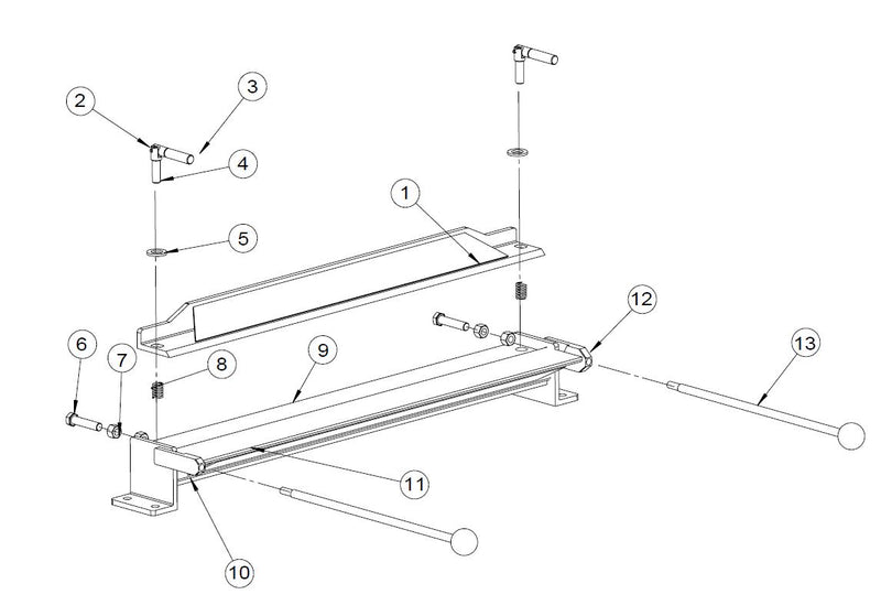 KASTFORCE KF5002 Steel Bending Brake Sheet Metal Bender 28 Inch (730mm) 20 Ga (1.0mm) Capacity