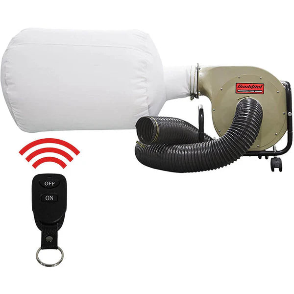 KF6107-DC550 BUCKTOOL 1HP 6.5AMP Wall-Mount Dust Collector
