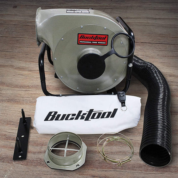 KF6107-DC550 BUCKTOOL 1HP 6.5AMP Wall-Mount Dust Collector