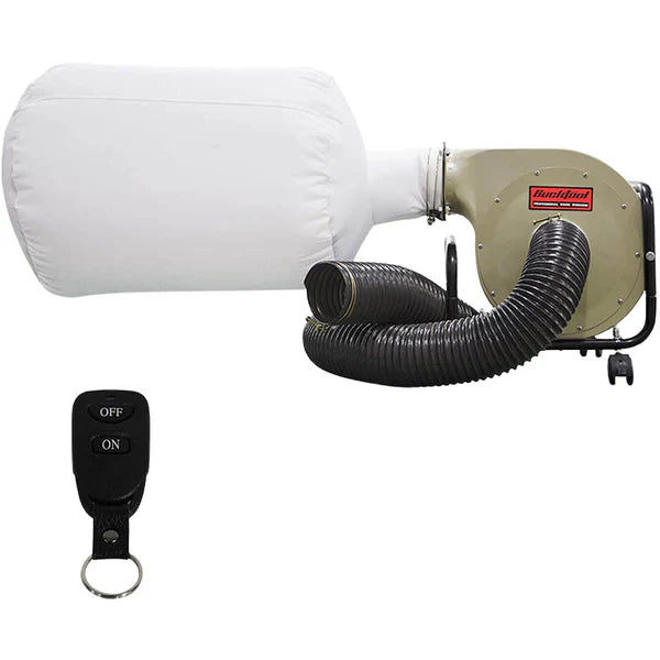 KF6107-DC550 BUCKTOOL 1HP 6.5AMP Wall-Mount Dust Collector