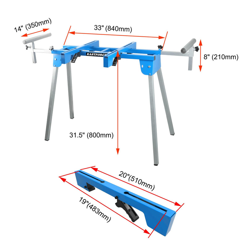 KASTFORCE KF3001 Miter Saw Stand 500 lbs /226kg Loading Capacity Heavy-Duty