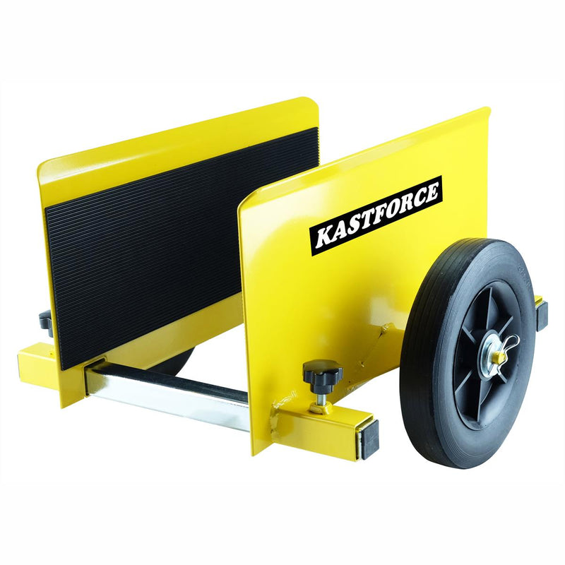 KASTFORCE KF4005 Panel Dolly, Full-Rubber-Pad-Protecting, 600 Lbs Capacity, Drywall Mover with 8" Non-Flat Wheels, Adjustable Clamp Panel Cart, Wood Mover, Fence Mover, Door Dolly