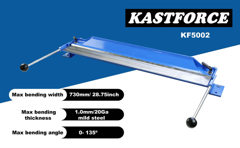 KASTFORCE KF5002 Steel Bending Brake Sheet Metal Bender 28 Inch (730mm) 20 Ga (1.0mm) Capacity