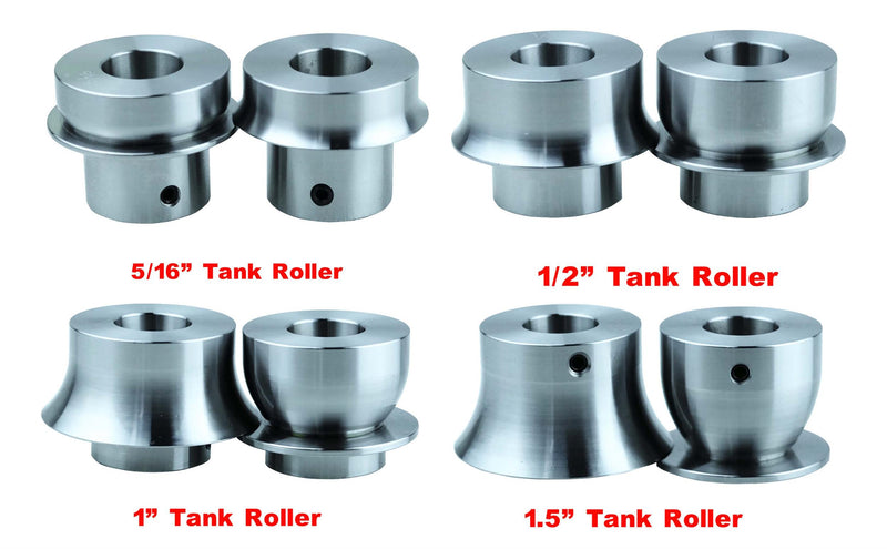 KASTFORCE KF5015 Bead Roller Radius Edge Die Set with 8 dies includes 5/16"-1/2" - 1" - 1 1/2" Radius Dies 22mm (0.866") shaft