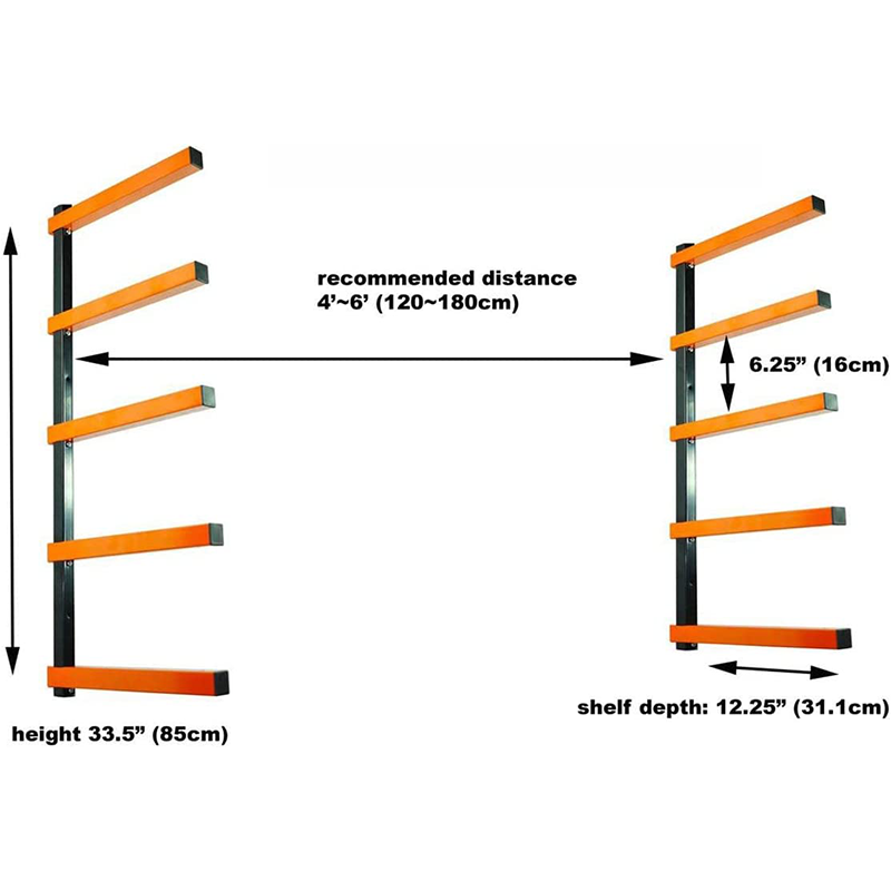 KASTFORCE KF1005 Lumber Storage Rack 5-Level System 110lbs (50kg)