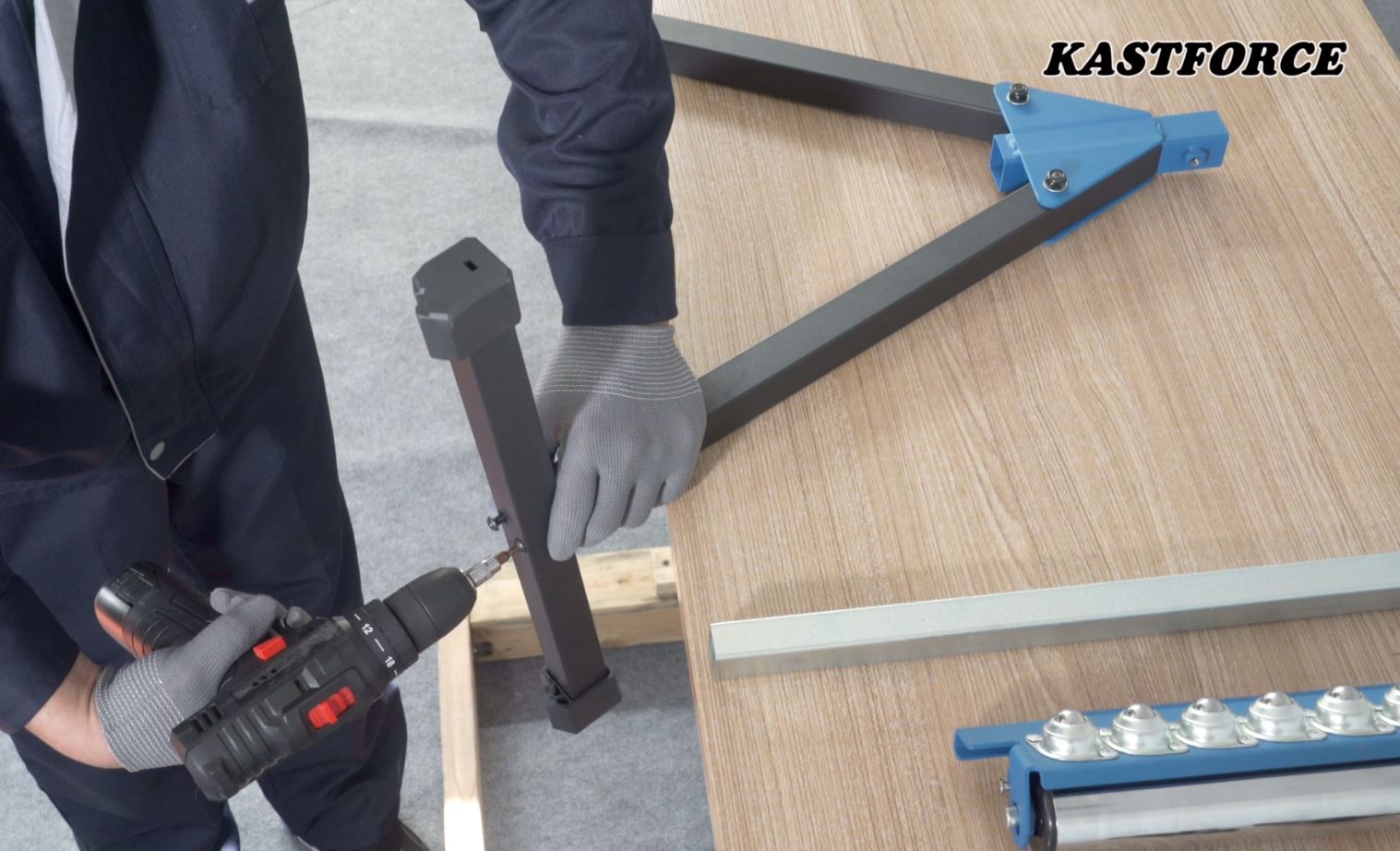 KASTFORCE KF3012 HeavyDuty Roller Stand 300 Lbs Capacity (3 in 1 Roll