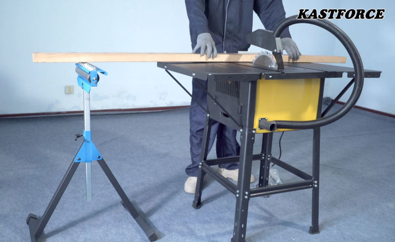 KASTFORCE KF3012 Heavy-Duty Roller Stand 300 Lbs Capacity (3 in 1 Roller), Adjustable Miter Saw Extension, Folds Flat for Easy Storage, Galvanized Steel Roller