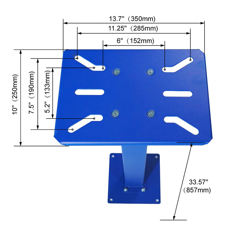 KASTFORCE KF3004 Bench Gridner Stand Work Table 13.7”x10” /350x250mm Mounting plate Vise Stand