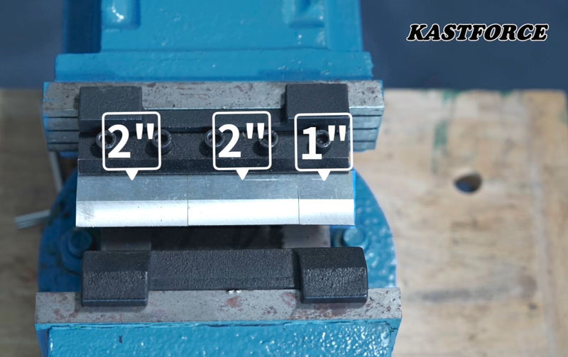 KASTFORCE KF5011 5 Inch 125mm Vise Mount Metal Brake Bender Attachment Bending Max Capacity 14 Gauge 2mm Mild Steel 1/8" Aluminum