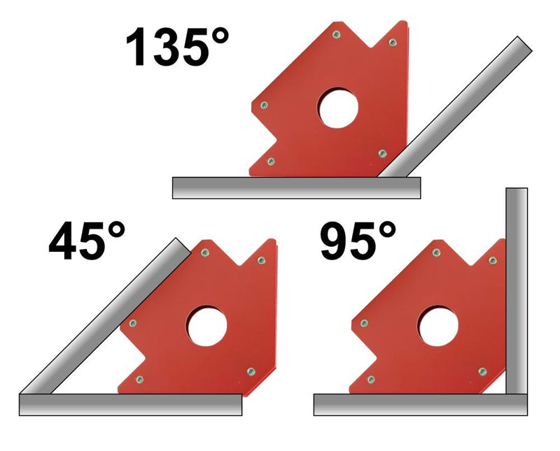 KASTFORCE KF4021 Pack of 4 Arrow Magnet Welding Holder 50 Lbs 4 Inch Magnet Welding Clamps 45, 90, 135 Degree Angle