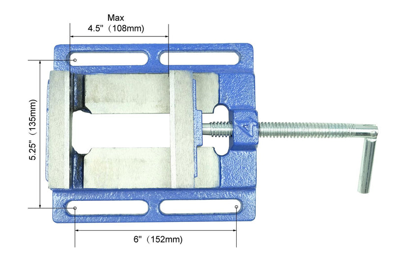 KASTFORCE KF4031 4-Inch Drill Press Vise, 100mm Bench Vice